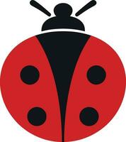 Abstract Ladybug Elegance in Graphic Design Nocturnal Spots Ladybug Badge of Delight vector