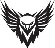 Predator Hawk Logo A Black Vector Icon That Will Leave Its Mark Black Vector Predator Hawk A Logo That Will Make Your Competitors Tremble