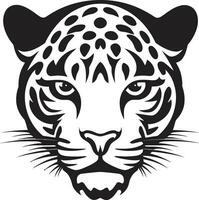 Fierce and Fearless Black Leopard Vector Emblem Striking Stealth Black Vector Leopard Icon