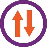 Two way Vector Icon Design Illustration