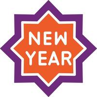 New Year Vector Icon Design Illustration
