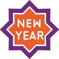 New Year Vector Icon Design Illustration