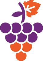 Ilustración de diseño de icono de vector de uvas