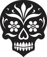 Monochrome Vibe Funky Vector Skull Art Sculpted Gravitas Cool Skullhead Brilliance