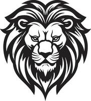 Regal Roar The Black Vector Lion Icon Excellence Elegant Hunter A Lion Emblem in Vector