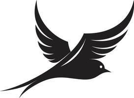 Bird Majesty Insignia Elegant Crow Badge vector