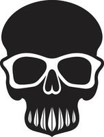 Chic and Groovy Cool Skullhead in Monochrome Skullhead Swagger Funky Black Vector Artistry