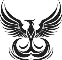 Abstract Phoenix Symbol Nighttime Phoenix Emblem vector