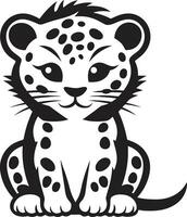 Stalking Excellence Black Vector Leopard Logo Untamed Grace Black Leopard Icon