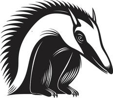 Intricate Detailing Black Anteater Vector Logo Anteater Elegance in Black Vector Logo Brilliance