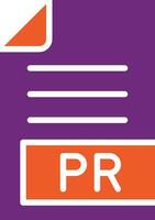 PR Vector Icon Design Illustration