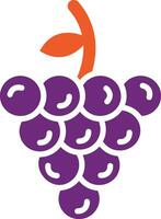 Ilustración de diseño de icono de vector de uvas