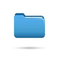 3D icon, realistic document folder icon on a white background. Vector