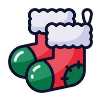 Sock filled line icon vector