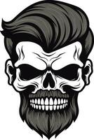 Urban Swagger Chic Attitude in Skullhead Revolution Slick and Stylish Groovy Monochrome Skullhead Art vector