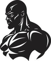 Muscle Monochrome Magic Vector Fitness Art Shadowed Sculpture Monochromatic Vector Titan