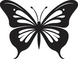 esculpido alas de belleza negro mariposa noir belleza en vuelo mariposa icono vector