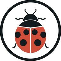 Elegant Simplicity in Motion The Monochrome Ladybugs Emblem Nocturnal Majesty Unveiled The Sleek Ladybug Insignia vector