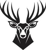 elegante desierto negro vector ciervo logos tributo esculpido elegancia en oscuridad ciervo emblema en noir