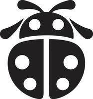 Nocturnal Beauty Unveiled The Abstract Ladybugs Symbol Majestic Simplicity in Motion The Ladybugs Monochromatic Badge vector