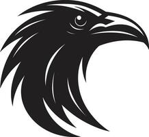 moderno cuervo silueta símbolo agraciado cuervo icónico marca vector