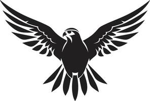 Swooping with Style Modern Kestrel Icon Elegant Bird of Prey in Darkness Logo Design vector