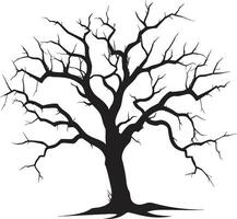 Eternal Decay Monochromatic Tribute to a Dead Trees Legacy Fading Reverie A Lifeless Trees Elegy in Black Vector