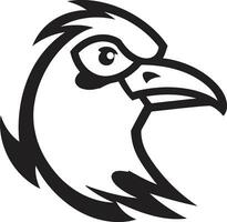 Ebon Reverie Unveiled Vector Seagull Logo Sculpted Intrigue Black Vector Seagull