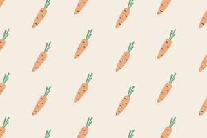 Carrot pattern background. Hand drawn style vector design illustrations.
