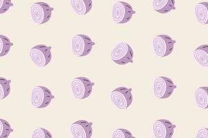 Red onion pattern background. Hand drawn style vector design illustrations.