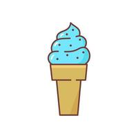 Ice cream with cartoon style vector