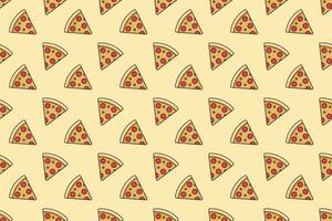 Pizza slice seamless pattern background vector