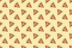 Pizza slice seamless pattern background vector