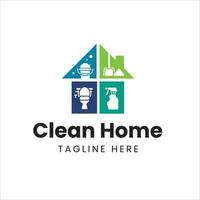 Clean home logo design icon vector