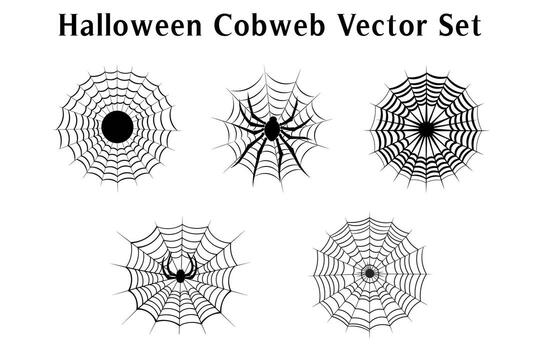 Free cobwebs Vector Bundle, Spider web set isolated on a White background