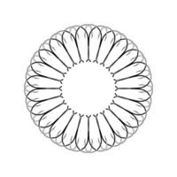 Artistic Circle Shape Created from Fishing Hook Silhouette Composition, can use for Logo Gram, Decoration, Ornate, Art Illustration or Graphic Design Element. Vector Illustration