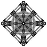 Visual of the Optical Illusion Created from Square Lines Composition, can use for Background, Decoration, Wallpaper, Tile, Carpet Pattern, Modern Motifs, Contemporary Ornate, or Graphic Design Element vector