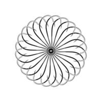Artistic Circle Shape Created from Fishing Hook Silhouette Composition, can use for Logo Gram, Decoration, Ornate, Art Illustration or Graphic Design Element. Vector Illustration