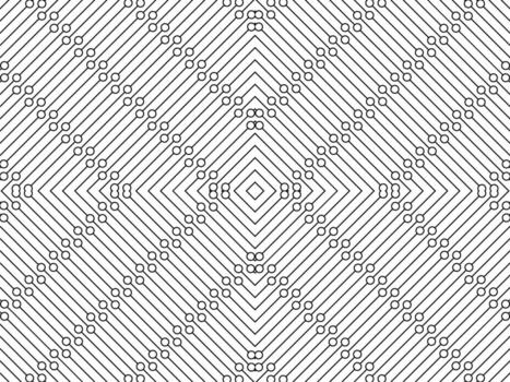 Circle and Lines Motifs Pattern, can use for Background, Fashion, Fabric, Textile, Wallpaper, Cover, Tile, Carpet Pattern, Wrapping and or for Graphic Design Element. Vector Illustration