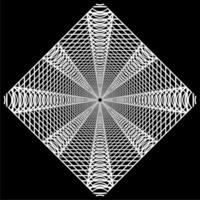 Visual of the Optical Illusion Created from Square Lines Composition, can use for Background, Decoration, Wallpaper, Tile, Carpet Pattern, Modern Motifs, Contemporary Ornate, or Graphic Design Element vector