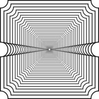 Visual of the Optical Illusion Created from Square Lines Composition, can use for Background, Decoration, Wallpaper, Tile, Carpet Pattern, Modern Motifs, Contemporary Ornate, or Graphic Design Element vector