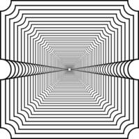 Visual of the Optical Illusion Created from Square Lines Composition, can use for Background, Decoration, Wallpaper, Tile, Carpet Pattern, Modern Motifs, Contemporary Ornate, or Graphic Design Element vector