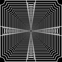 Visual of the Optical Illusion Created from Square Lines Composition, can use for Background, Decoration, Wallpaper, Tile, Carpet Pattern, Modern Motifs, Contemporary Ornate, or Graphic Design Element vector