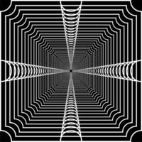 Visual of the Optical Illusion Created from Square Lines Composition, can use for Background, Decoration, Wallpaper, Tile, Carpet Pattern, Modern Motifs, Contemporary Ornate, or Graphic Design Element vector