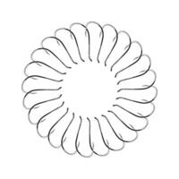 Artistic Circle Shape Created from Fishing Hook Silhouette Composition, can use for Logo Gram, Decoration, Ornate, Art Illustration or Graphic Design Element. Vector Illustration