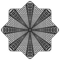 Visual of the Optical Illusion Created from Square Lines Composition, can use for Background, Decoration, Wallpaper, Tile, Carpet Pattern, Modern Motifs, Contemporary Ornate, or Graphic Design Element vector