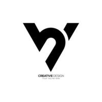 Letter bv or vb with modern lowercase creative monogram abstract logo vector