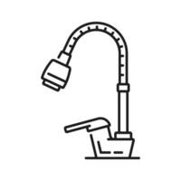 Tap kitchen and bathroom pull down faucet icon vector