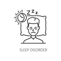 dormir trastorno psicológico problema mental salud vector
