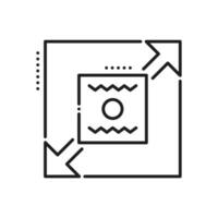 Arrow maximize expand resize zoom scale icon vector